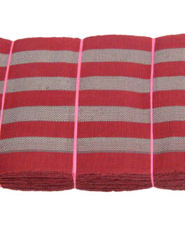 Reddish brown with grey stripes