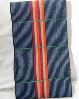 blue black stripes with pink and orange divide